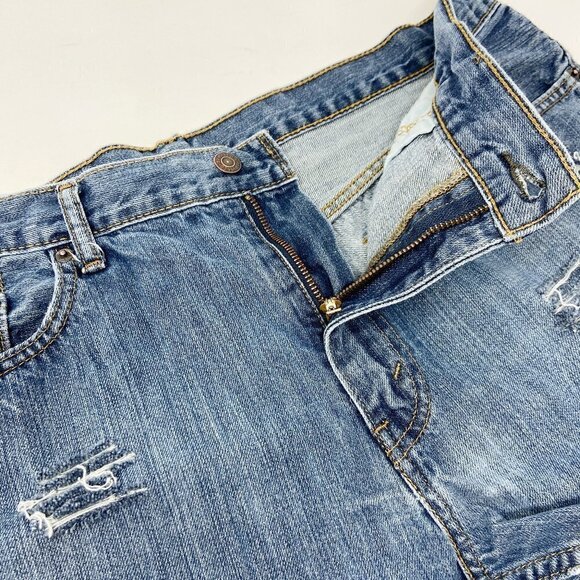 LEVI'S | Distressed Denim Cut-Off Shorts - Picture 7 of 12